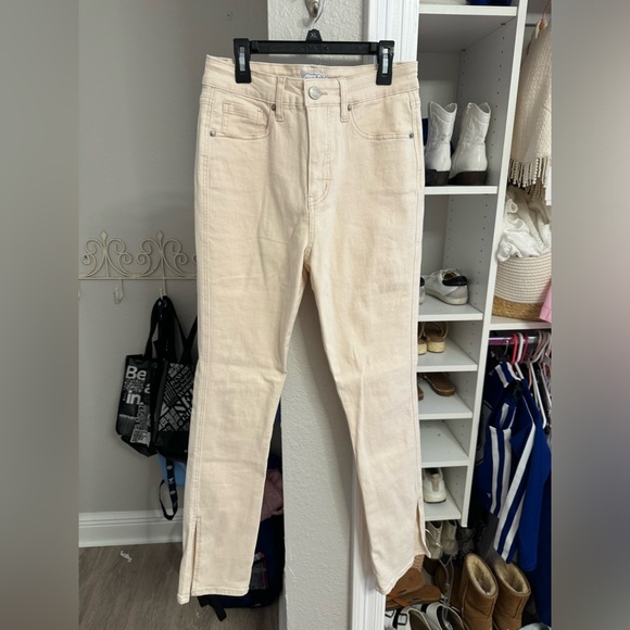 Cream denim pants - Picture 1 of 2